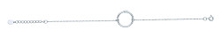925 Sterling Silver Circle Pendant Bracelet With Spring Open For Charms