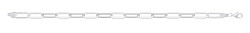 8.5 Silver Hollow Rectangle Paper Clip Fancy Bracelet