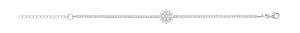 Silver CZ Tennis Bracelet With Cluster Centre Detail