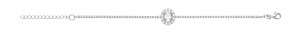 Silver CZ Tennis Bracelet With Centre Detail