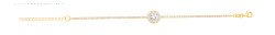 Gold Plated CZ Tennis Bracelet With Centre Detail