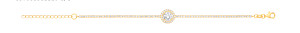 Gold Plated CZ Tennis Bracelet With Centre Detail