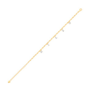 Gold Plated CZ Fancy Bracelet