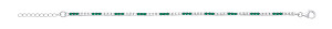 Silver CZ & Emerald Claw Set Tennis Bracelet