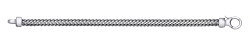 Black Ruthenium Brushed Gents Snake Link 8.5