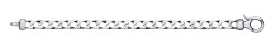 Black Ruthenium Brushed Square Curb Link 8.5