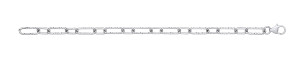 Silver Plate Diamond Cut Paper Link 7.5