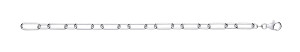 Silver Plate Paper Link 7.5