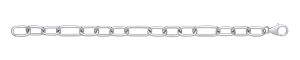 Silver Plate Paper Link 7.5