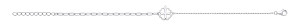 Silver 4 Leaf Clover Heart Fancy Bracelet