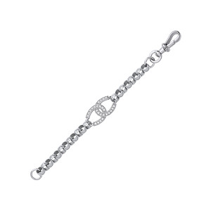 Silver PT Plate CZ Fancy Belcher 5.5