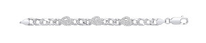 Silver PT Plate CZ Boxing Glove 5.5