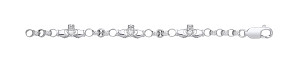 Silver PT Plate CZ Claddagh 5.5