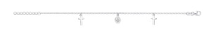 925 Silver Virgin Mary Cross Charm Bracelet