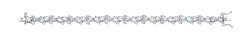 Silver CZ Cluster Tennis Bracelet