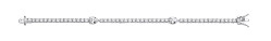 Silver CZ Round & Pear Drop Tennis Bracelet