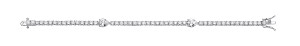 Silver CZ Round & Pear Drop Tennis Bracelet