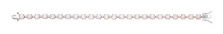 Silver CZ & Opal Line Tennis Bracelet