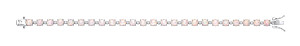 Silver CZ & Opal Line Tennis Bracelet
