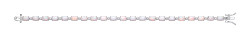 Silver CZ & Opal Line Tennis Bracelet