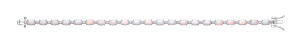 Silver CZ & Opal Line Tennis Bracelet