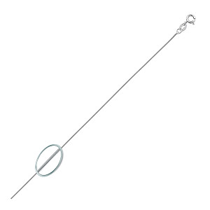 925 Sterling Silver Rhodium Plated 18