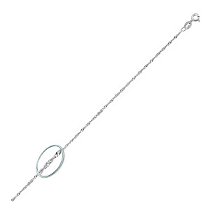 925 Sterling Silver Rhodium Plated 18