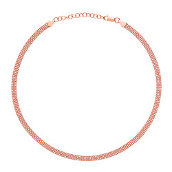 925 Sterling Silver Bead Collarette Rose Gold Plate