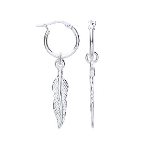 925 Sterling Silver Leaf Drop Earrings