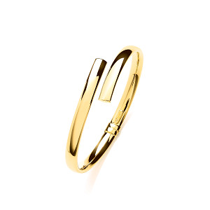 Gold Plated Fancy Crossover Ladies Bangle