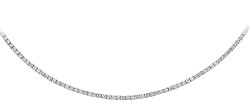 925 Sterling Silver Cubic Zirconia Round Stone Clawset Necklace