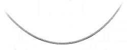925 Sterling Silver Cubic Zirconia Princess Cut Necklace