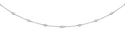 925 Sterling Silver Rhodium Plated Necklace with Cubic Zirconia