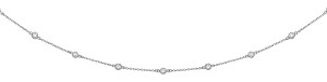 925 Sterling Silver Rhodium Plated Necklace with Cubic Zirconia