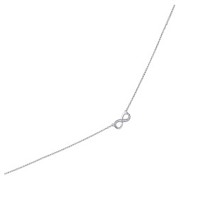 925 Sterling Silver Infinity Necklace