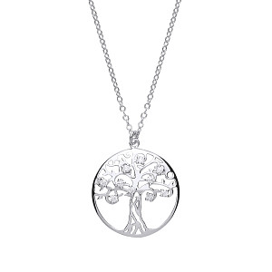 Silver CZ 'Tree Of Life' Pendant Necklace