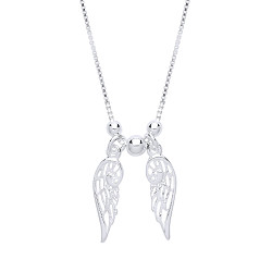 925 Sterling Silver Angel Wings Necklace