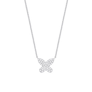 925 Sterling Silver CZ Butterfly Necklace