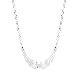 925 Sterling Silver angel Wings Pendant Necklace