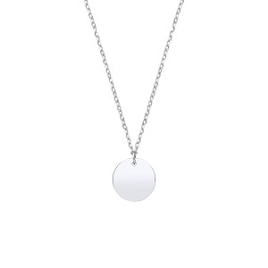 Silver Necklace With Disc Pendant