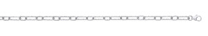 Silver Plate Diamond Cut Paper Link Necklace