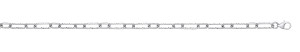 Silver Plate Diamond Cut Paper Link Necklace