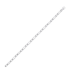 Silver Plate Diamond Cut Paper Link Necklace