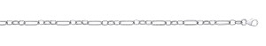 Silver Plate Diamond Cut Paper Link & Belcher Necklace