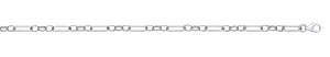 Silver Plate Polished Paper Link & Belcher Necklace