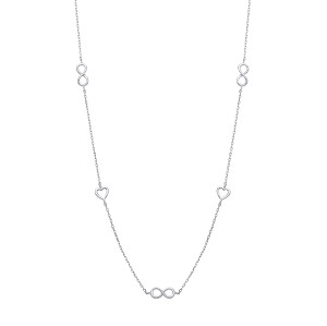Silver Multiple Eternity Necklace