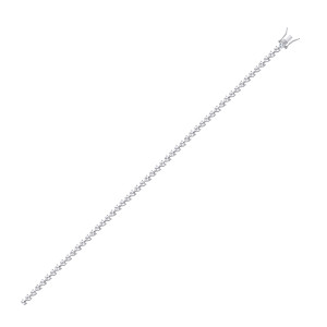 Silver CZ Heart Stone Tennis Necklace