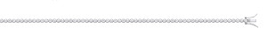 Silver CZ Round Rubover Tennis Necklace