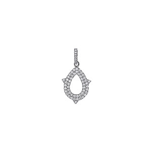 925 Sterling Silver CZ Fancy Pendant