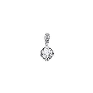 925 Sterling Silver CZ Fancy Pendant